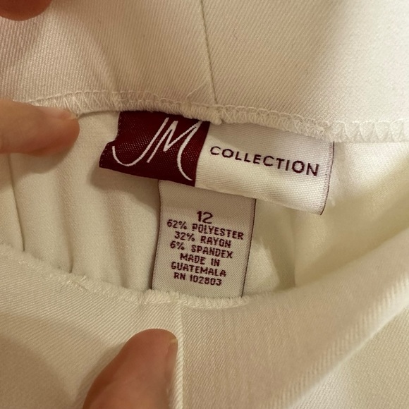 Women’s JM Collection Ivory Pleated Dress work Pants Size 12 - Picture 5 of 11